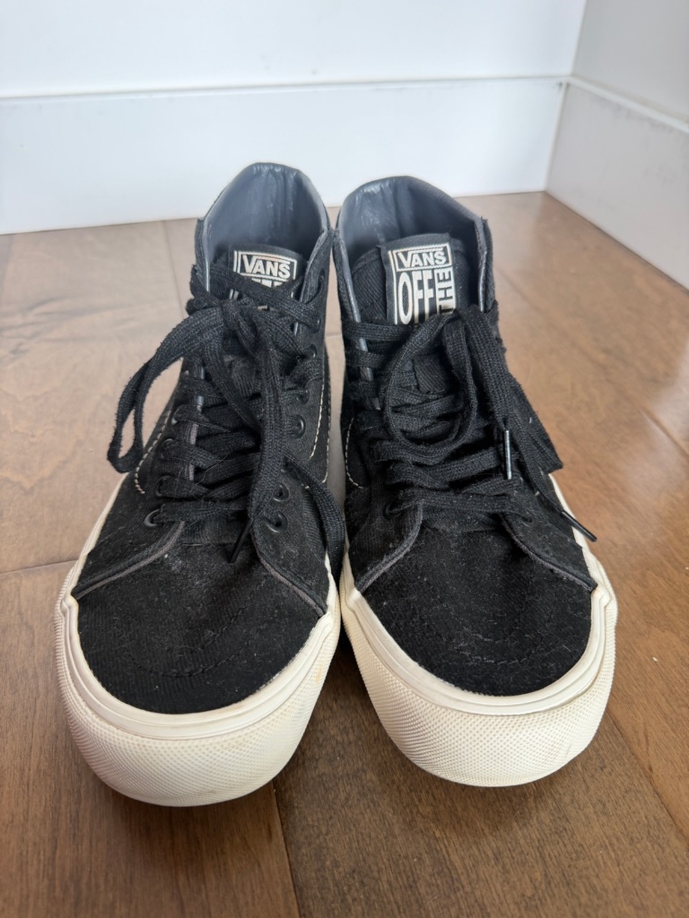 Vans Black High-Top Sneakers with Cream Soles